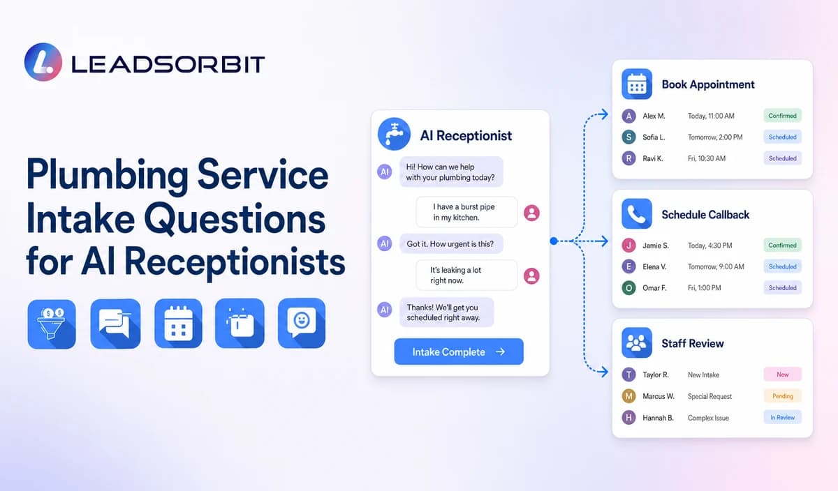 Plumbing Service Intake Questions for AI Receptionists