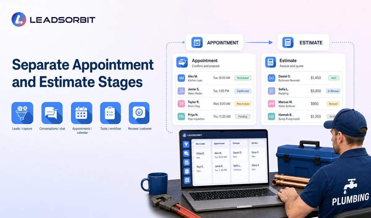 Explain the key decisions in separate appointment and estimate stages