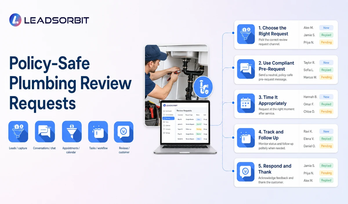 Explain the key decisions in policy-safe plumbing review requests